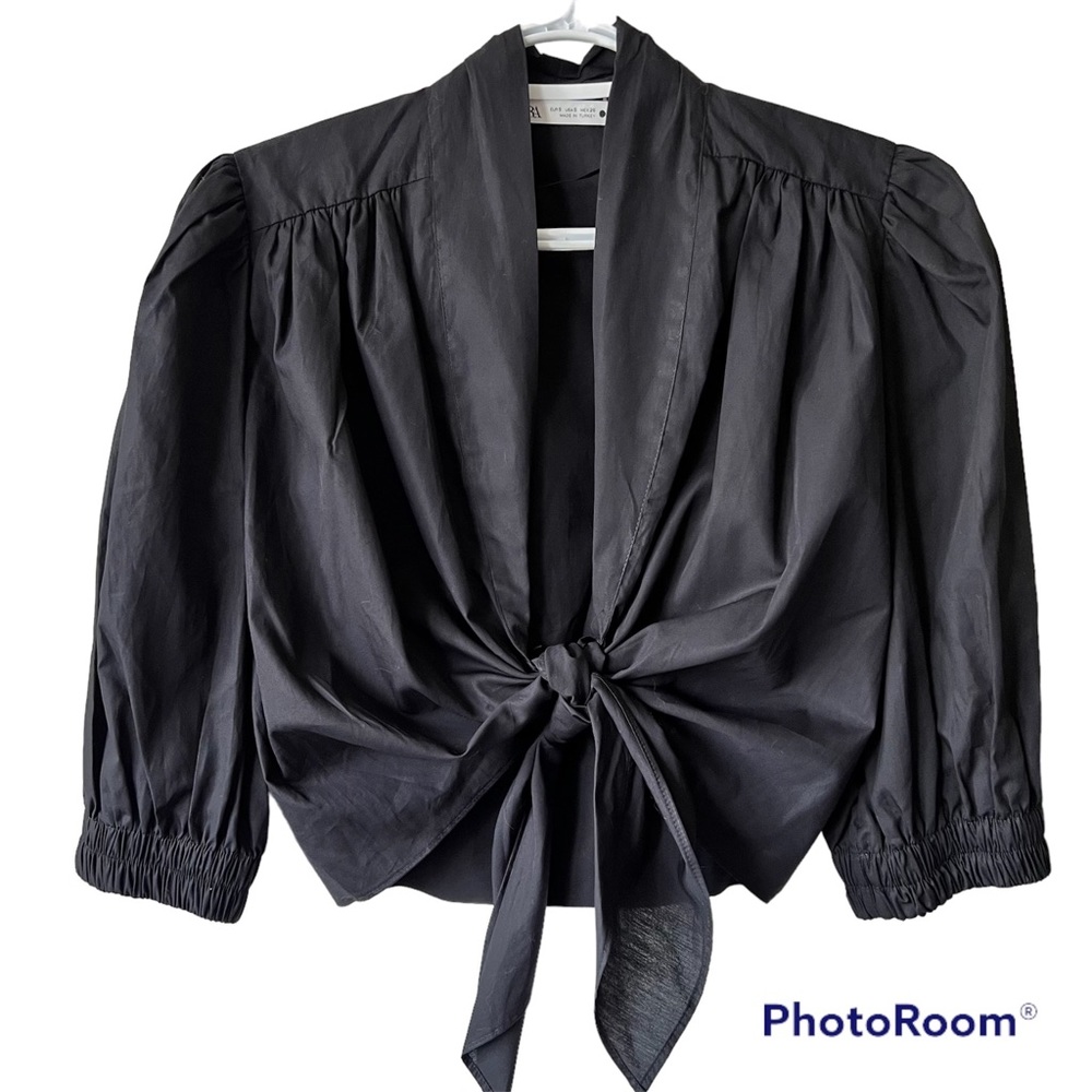 ZARA | Tie Front Cropped Top size small